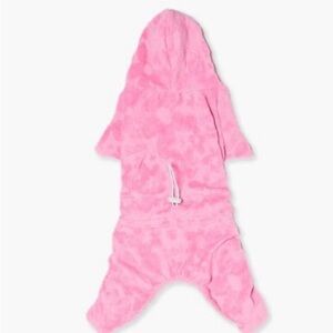 Pink Barbie Floral Dog Jumpsuit M NWT